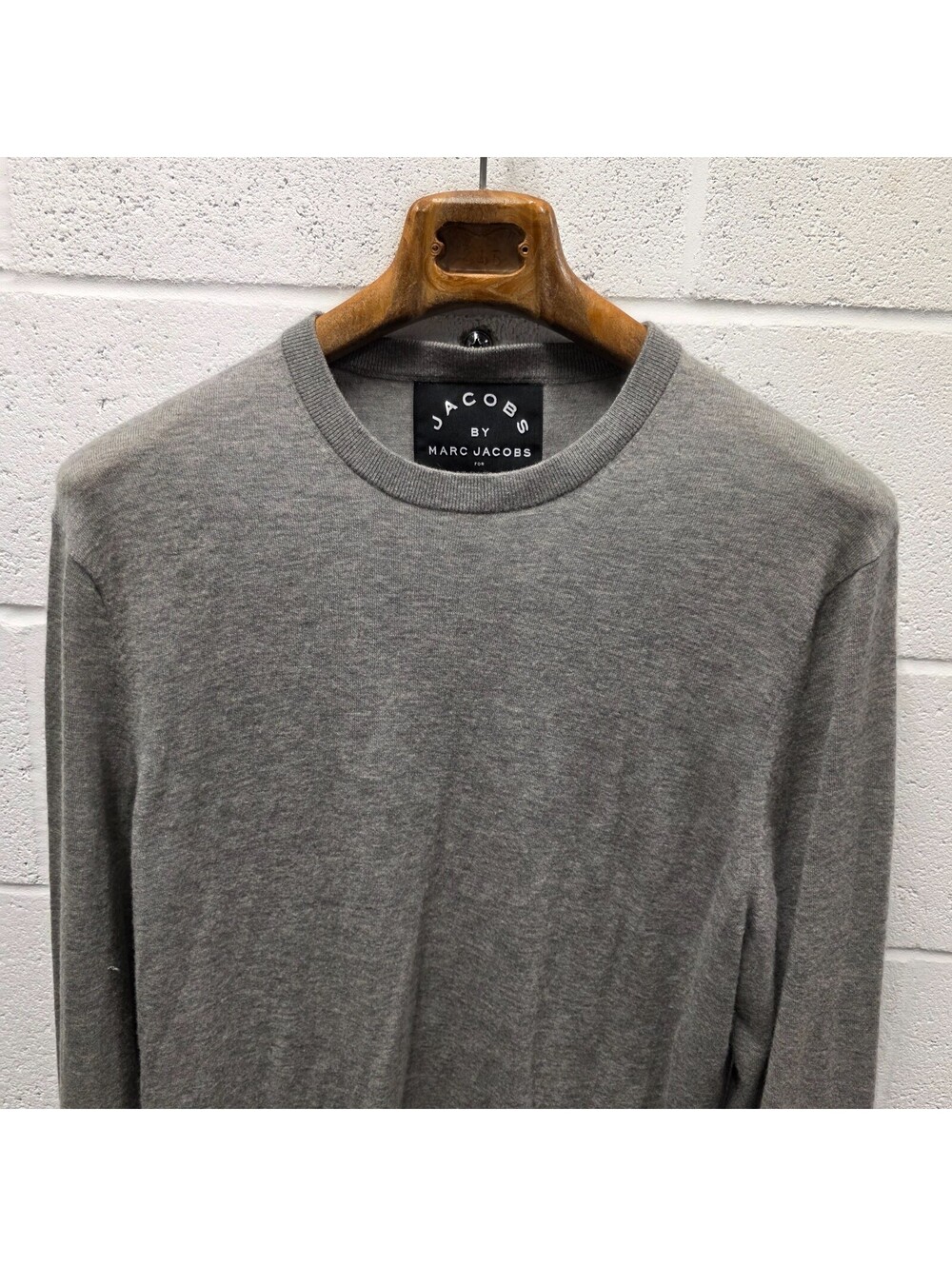 Marc Jacobs 100% Cashmere Mens Crew Neck Pullover Sweater Gray 22*30 XL